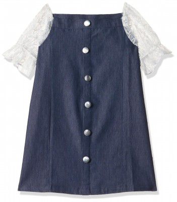 Alano Girl's Crepe A-Line Standard Length Casual Dress