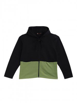 Alano Unisex Kids Black & Olive Wool Blend Jackets