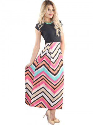 Alano Women Floral Print Short Sleeve Dress || Floral Pattern Dress for Womens 