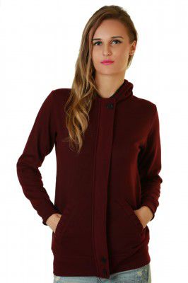 Alano Womens Blue Coloured Solid Jacket
