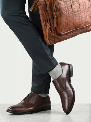 ALBERTO TORRESI  Alex Toecap 700 Broad Fit Formal Shoes Lace Up For Men  (Brown , 8)