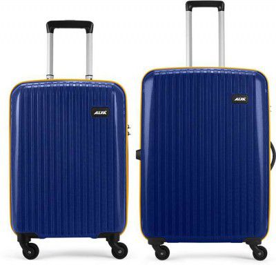 ALFA by VIP Hard Body Set of 2 Luggage - Excel S+M Suitcase Polypropylene With Combination Lock - Blue