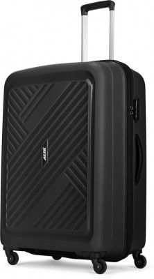 ALFA Large Check-in Suitcase (75 cm) 8 Wheels - Rhino - 75 Hardbody Trolley Bag - Black