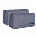 ALIFIYA Polyester Gadget Charger Pouch/Travel Organizer Pouch for Cables/Hard Disk/Charger (Grey - Pack of 2)...