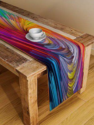 Alina decor Polycotton Digital Shade Printed Table Runner for Dining and Center Table Home Décor Multicolour (13''X49''), Polyester