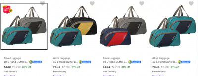 Aliva Luggage Bags Combo Starts Rs 342