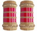ALIVE Plastic Gold Plated and Cubic Zirconia Chuda Bangles Set for Women & Girls | Rajasthani Rajputi Handcrafted Bridal Bangles...