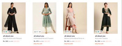 All About You Kurta Sets Upto 90% Off | Start at Rs 474