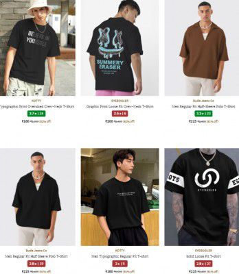 [ All Brand ] Men's Oversize Tshirts at 92% Off | Start @81