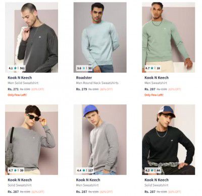 [ All Brand ] Men's Sweatshirt at 90% Off | Start @205