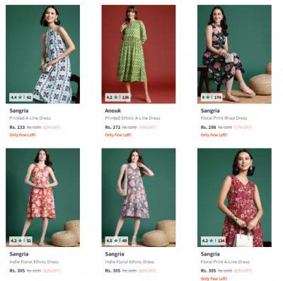 [ All Brand ] Women's Ethnic Dress at 90% Off | Start @239