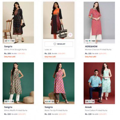 [ All Brand ] Women's Kurta at 90% Off | Start @140