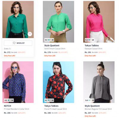 [ All Brand ] Women's Shirts at 90% Off | Start @136