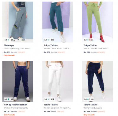 [ All Brand ] Women's Trackpants at 90% Off | Start @ 153