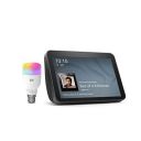 All new Echo Show 8 (2nd Gen, Black) Combo with Mi LED smart color bulb...