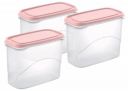 All Time Frostee Pink Modular Plastic Container Set of 3 (950ml Each)...