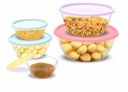 All Time Plastic Prism Airtight Round Storage Containers Set Of 5 ...