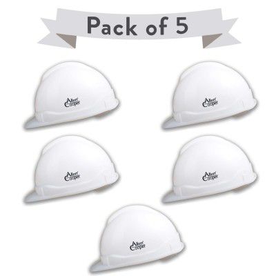 Allen Cooper Industrial Safety Helmet SH-701, Plastic Cradle with Manually adjustable Headband - RED (Pack Of 5)