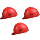 Allen Cooper Industrial Safety Helmet SH-701, Plastic Cradle with Manually adjustable Headband - RED (Pack Of 3)...