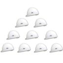Allen Cooper Industrial Safety Helmet SH-702, Shell With Ventilation, Plastic Cradle with Manually adjustable Headband - WHITE (Pack Of 10)...