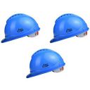 Allen Cooper Industrial Safety Helmet SH-722, Shell with Ventilation, Plastic Cradle with Ratchet adjustable Headband - BLUE (Pack Of 3)...