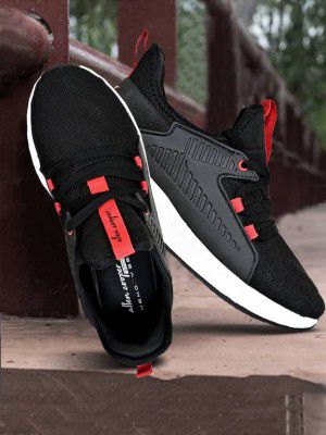 Allen Cooper Sports Comfortable Running Shoes For Men  (Black , 7)