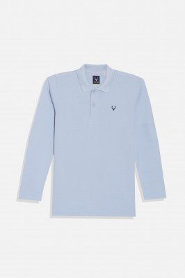 Allen Solly Boys Solid Pure Cotton Regular T Shirt (Blue, Pack of 1)