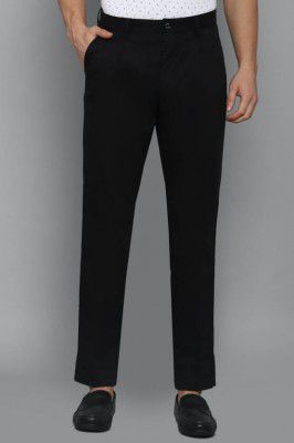 Allen Solly  Men Regular Fit Black Cotton Blend Trousers