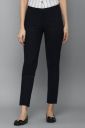 Allen Solly  Women Regular Fit Black Cotton Blend Trousers...