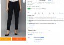 Allen Solly Women Regular Fit Black Cotton Blend Trousers...