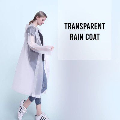 Allextreme EVA Waterproof Unisex Rain Coat Hooded Full Sleeves Outdoor (Universal Size,1 Pc Random)