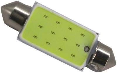 AllExtreme EXFLB1W 12 LED Universal Car Interior Bright Roof Light Reading Dome Bulb Lamp with Festoon Holder (6W, White, 1 Pc)