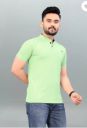 ALLSAH CREATION  Men Solid Mandarin Collar Reversible Cotton Blend Green T-Shirt...