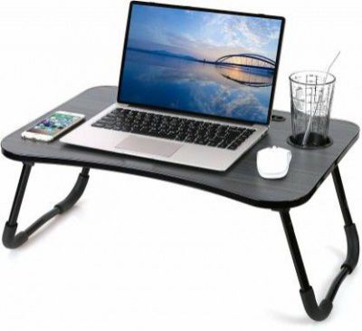 Allwin A premium quality laptop tables (Finish Color - Grey Pre Assembled)