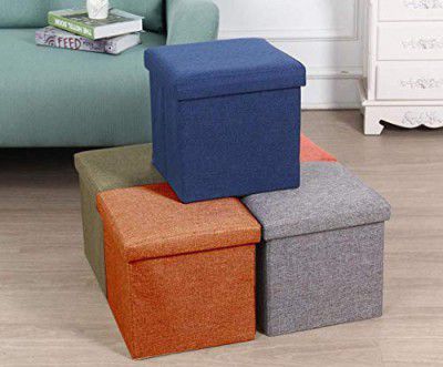 ALMAND Fabric Living Foldable Storage Bins Box Cube,Multi Colour(30X30X30 Cm) (1 Pcs), Multi-coloured