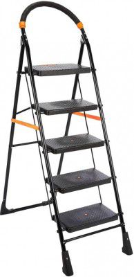ALNICO Heavy Duty Platform 5 Step -Ce Certified - Load Capacity:120 kg Steel Ladder (With Platform)