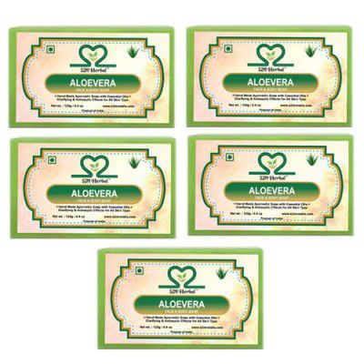 Aloevera Soap (Pack of 5, 125g Each) (5 x 125 g)