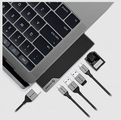 Alogic Nano MacBook HDMI USB-C USB 3.0 Dock (ULDNAG2, Space Grey)