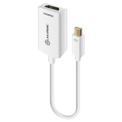 ALOGIC Premium Series Mini DisplayPort to HDMI Adapter (Supports 2 Audio Channels, White)