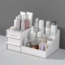 ALOXE Cosmetic Organizer Box Drawers Storage Plastic Stationary Box...