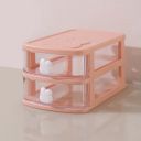 ALOXE Makeup Organizer Box Cosmetic Organisers Storage Box | Drawer Storage Organizer Box (2-Tier, Pink)...