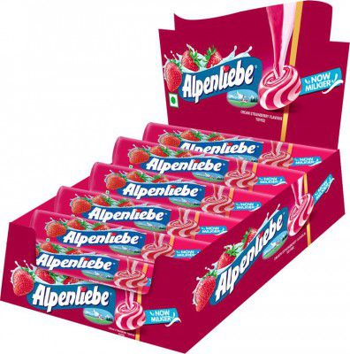 Alpenliebe Toffee Cream Strawberry Toffee (20 x 36 g)