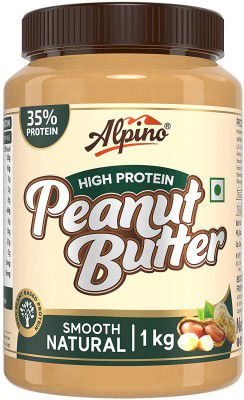 Alpino High Protein Natural Peanut Butter Smooth 1 KG