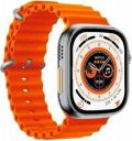 alt T800 Smartwatch (Orange Strap, Free Size)...