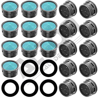 ALTON ALD345, 20-Piece Replacement Water Aerator Tap and Faucet Foam Flow with Washers, Blue