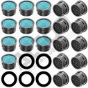 ALTON ALD345, 20-Piece Replacement Water Aerator Tap and Faucet Foam Flow with Washers, Blue...