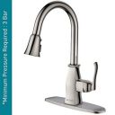 ALTON TSL18055, Single Lever Sink Mixer with Dual Flow Pull-Down Sprayer, Brushed Nickel...