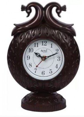 ALTRA QUARTZ Analog Dark Brown Clock - Peacock