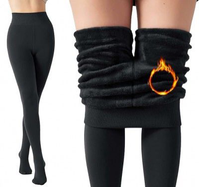 ALYNE Winter Warm Thermal Fleece Lined Thick Tights Women Slim Fit Leggings Pants Waist 