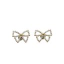 Alysa White Pearl Butterfly Studs Handmade Beaded Statement Lightweight Earrings For Women & Girls...